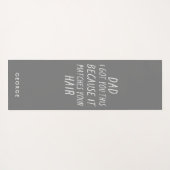 Moderne Typografie lustige Papa graue Haare Väter  Yogamatte (Rückseite (Horizontal))