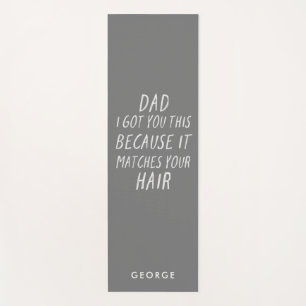 Moderne Typografie lustige Papa graue Haare Väter Yogamatte