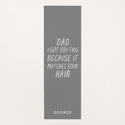 Moderne Typografie lustige Papa graue Haare Väter  Yogamatte (Vorderseite)