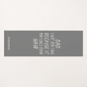 Moderne Typografie lustige Papa graue Haare Väter  Yogamatte (Vorderseite (Horizontal))