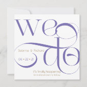 Moderne Typografie machen wir Save the Date Einladung (Vorderseite)