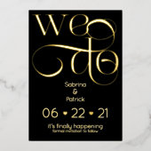 Moderne Typografie machen wir Save the Date Folieneinladung (Vorderseite)