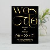 Moderne Typografie machen wir Save the Date Folieneinladung (Stehend vorne)