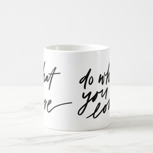 Moderne Typografie macht das, was Sie Liebe zitier Kaffeetasse (Mittel)