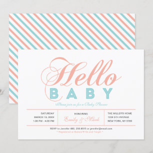 Moderne Typografie Mädchen Baby Shower, Streusel Einladung