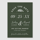 Moderne Typografie Magnetkarte Save the Date (Vorderseite)