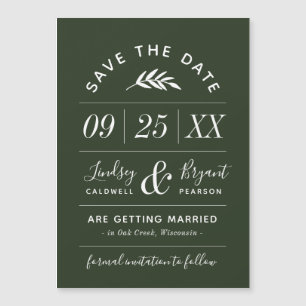 Moderne Typografie Magnetkarte Save the Date