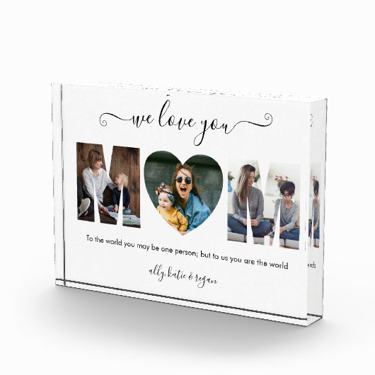 Moderne Typografie MAMA 3 Foto Collage Geschenk fü (Rechts)