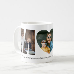 Moderne Typografie MAMA 3 Foto Collage Geschenk fü Kaffeetasse
