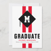 Moderne Typografie männlicher Abschluss Ankündigung (Vorderseite)