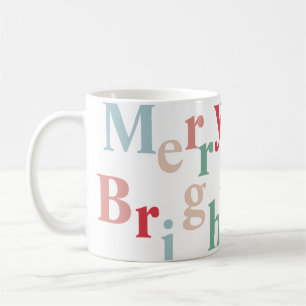Moderne Typografie Merry & Bright Kaffeetasse