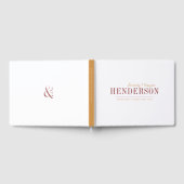 Moderne Typografie minimalistische Hochzeit im Her Gästebuch (Voll)