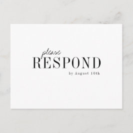 Moderne Typografie minimalistische Hochzeitsfeier Einladungspostkarte