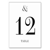 Moderne Typografie-Minimalistische Monogrammkarte Tischnummer (Rückseite)