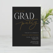 Moderne Typografie Minimalistische Party Einladung (Stehend Vorderseite)