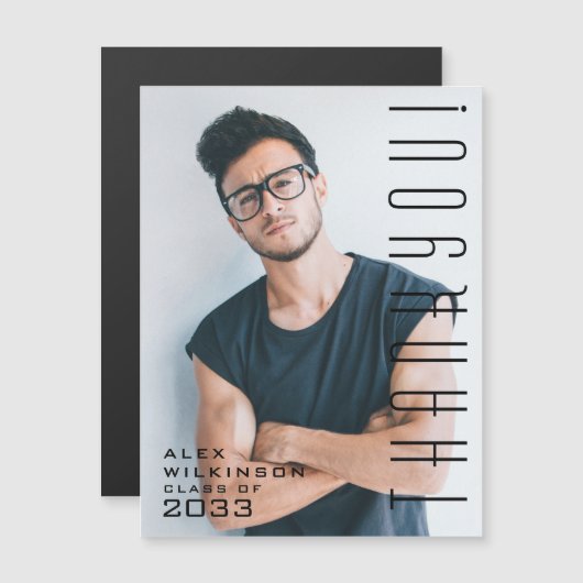 Moderne Typografie Minimalistischer Abschluss Viel Magnetkarte (Vorne/Hinten)