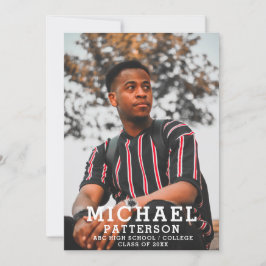 Moderne Typografie Minimalistischer Foto Abschluss Einladung