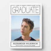 Moderne Typografie Minimalistischer Foto Abschluss Fotoplatte (Vorderseite)