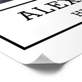 Moderne Typografie Minimalistischer Foto Abschluss Poster (Ecke)