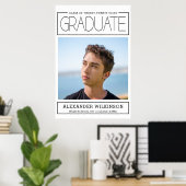 Moderne Typografie Minimalistischer Foto Abschluss Poster (Heimbüro)