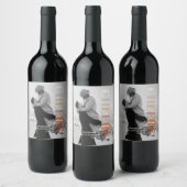 Moderne Typografie mit Foto Wine Label Weinetikett (Flaschen)
