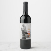 Moderne Typografie mit Foto Wine Label Weinetikett (Vorderseite)
