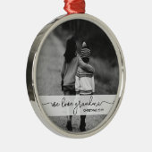 Moderne Typografie mit Foto | Wir Liebe Oma Ornament Aus Metall (Rechts)