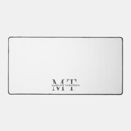 Moderne Typografie Monogram Black Gray Schreibtischunterlage