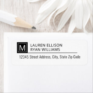 Moderne Typografie Monogram-Personalisierte Adress
