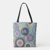 Moderne Typografie Monogramm Personalisiert Tasche (Rückseite)