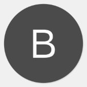 Moderne Typografie-Monogramm-Umschlag Aufkleber (Vorderseite)