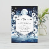 Moderne Typografie Moonlit Wedding Save The Date (Stehend Vorderseite)