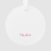 Moderne Typografie Mr.&Mrs. Name Wedding Date Ornament (Rückseite)