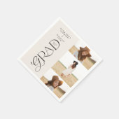 Moderne Typografie-Multi-Foto-Graduierte willkomme Serviette (Ecke)