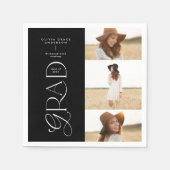 Moderne Typografie-Multi-Foto-Graduierte willkomme Serviette (Vorderseite)