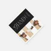 Moderne Typografie-Multi-Foto-Graduierte willkomme Serviette (Ecke)