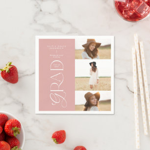 Moderne Typografie-Multi-Foto-Graduierte willkomme Serviette