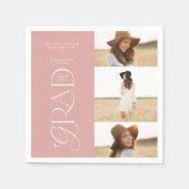 Moderne Typografie-Multi-Foto-Graduierte willkomme Serviette (Vorderseite)