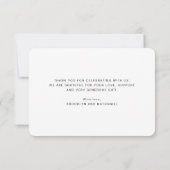 Moderne Typografie mutig Danke Karte (Rückseite)