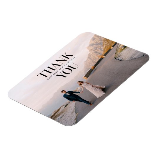 Moderne Typografie mutig Danke Magnet (Linke Seite)