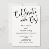 Moderne Typografie nach Hochzeitsfeiern Einladung (Vorderseite)