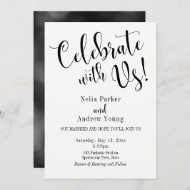 Moderne Typografie nach Hochzeitsfeiern Einladung