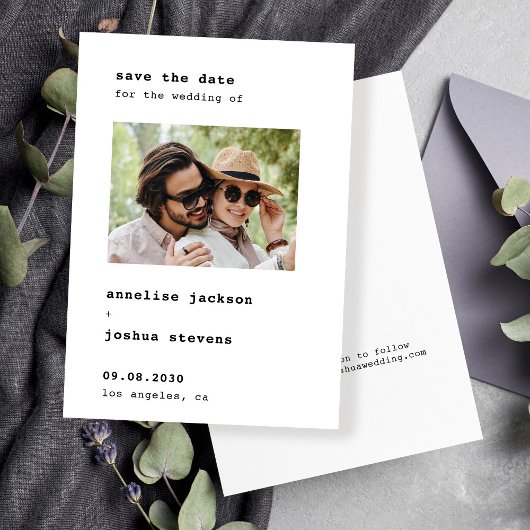 Moderne Typografie nach Maß - Hochzeit Save The Date