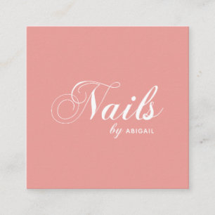 Moderne Typografie Nägel nach "Name" QR Code Cora Quadratische Visitenkarte