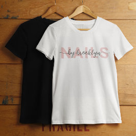 Moderne Typografie Nail Artist T-Shirt
