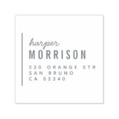 Moderne Typografie, Name und Rücksendeadresse Permastempel (Design)