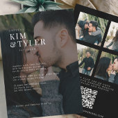 Moderne Typografie-Namen 5 Fotos QR-Code Hochzeit Einladung