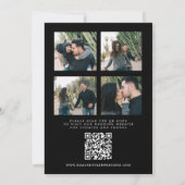 Moderne Typografie-Namen 5 Fotos QR-Code Hochzeit Einladung (Rückseite)