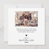 Moderne Typografie Navy 5 FotoCollage Weihnachten (Rückseite)