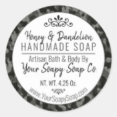 Moderne Typografie Night Camouflage Männerseife Runder Aufkleber (Vorderseite)